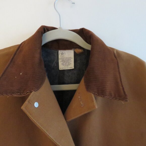 VINTAGE CARHARTT Mens Blanket Lined Duck Barn Chore Jacket Made in USA Utility - Picture 6 of 16